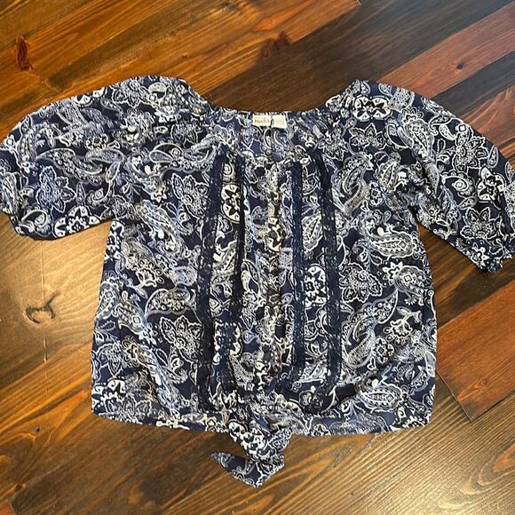 Mudd | Juniors Blue & White Blouse | Size XL | 0737 - Picture 1 of 9